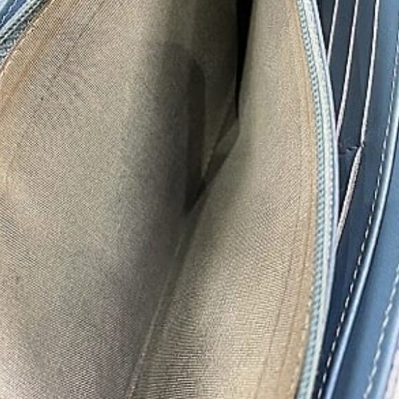 Chanel Powder Blue Logo Caviar Leather  Long Wallet - Picture 9 of 14